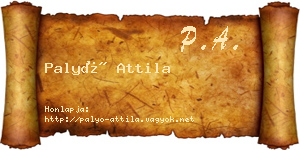 Palyó Attila névjegykártya